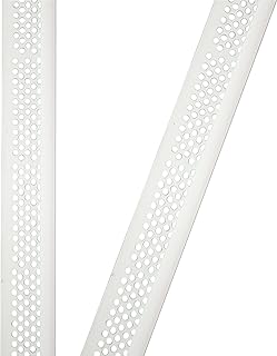 PVC Abschlussprofil 2,5m x 25mm x 16mm, Abschlussleiste, Kantenschutz Weiß Putzschienen aus hart PVC, für Innen- & Außenputz