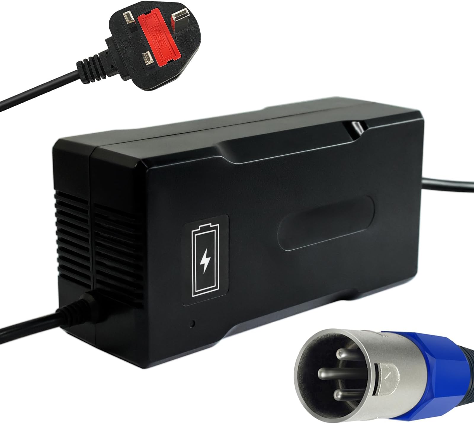YZPOWER 48V 4A Electric Motorbike Lithium Battery Charger For 13S Li-on Battery Pack, 54.6V 4A Charger For Electric Bike, Electric Scooter Power Supply Charger, 3-Pin XLR (1+,2-3-) Connector