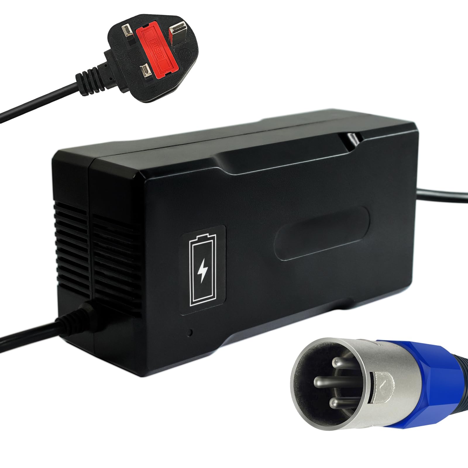 YZPOWER 48V 4A Electric Motorbike Lithium Battery Charger For 13S Li-on Battery Pack, 54.6V 4A Charger For Electric Bike, Electric Scooter Power Supply Charger, 3-Pin XLR (1+,2-3-) Connector