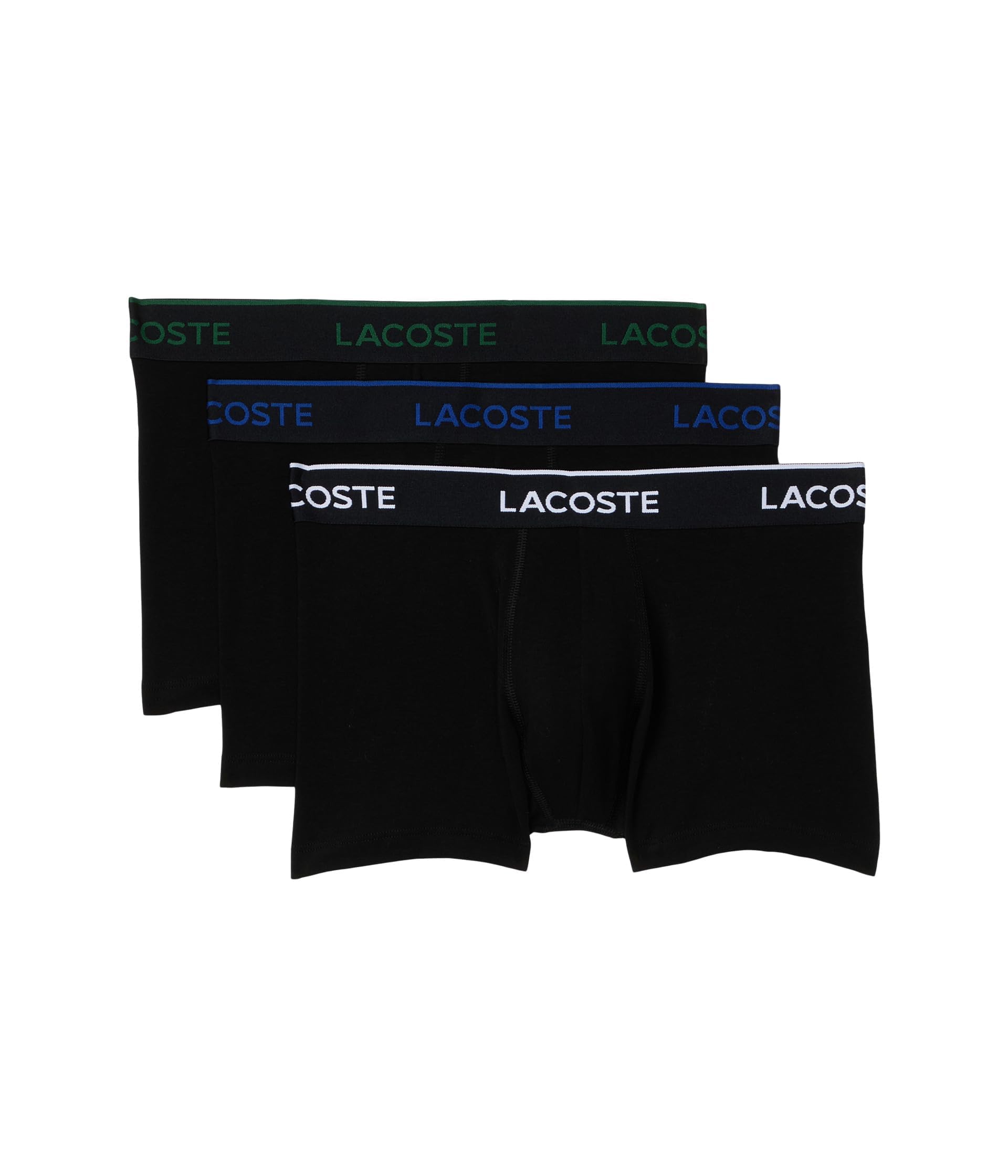 Lacoste Men's Cotton Stretch Essentials Trunks, 3-pack