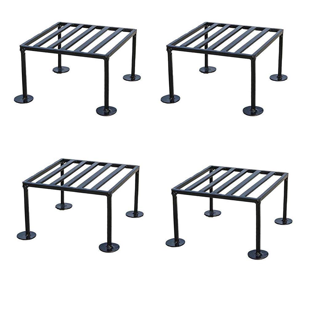 Dime Store Balcony Garden Plant Stand - Terrace Display Rack for Outdoor Pot Holder, Weatherproof & Stylish Design (Square, Quantity -8)