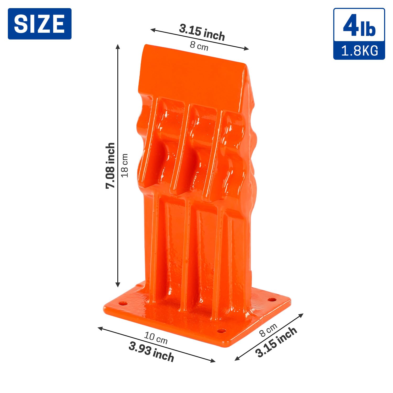 Spaccalegna manuale, base resistente per spaccalegna, sicuro ed efficiente, spaccalegna e spaccalegna in ghisa, tronchi piccoli e medi, perfetto per giardinaggio e fai da te