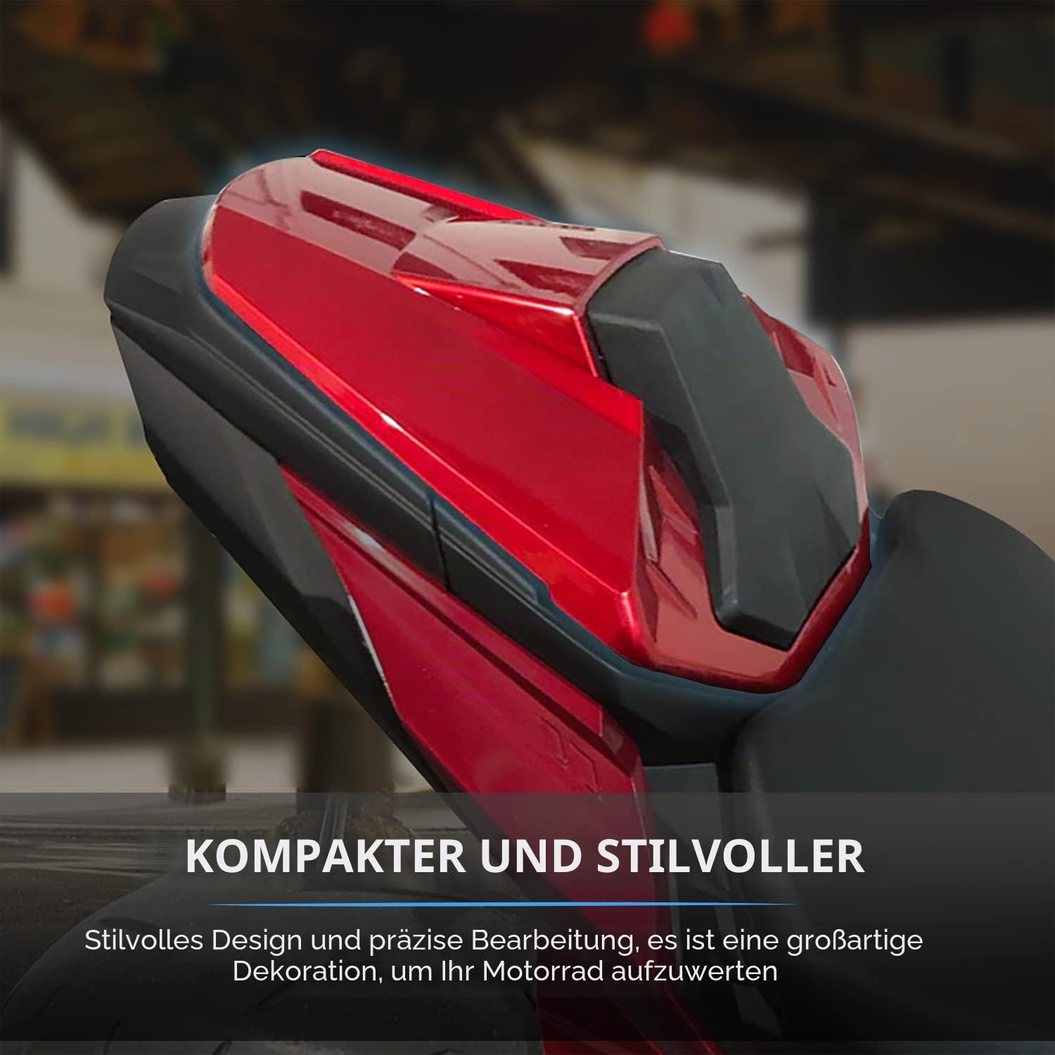 Motorrad Hinten Soziusabdeckung Beifahrersitz Verkleidung Heckabdeckung Rücksitzbezug für GSXS 1000 GSX-S1000 2021 2022 2023 2024 Sozius Solo Verkleidung, Matt-schwarz
