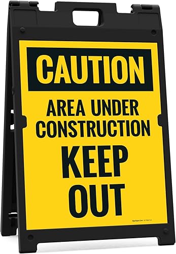 Miniatura 8 de OSHA - Kit de letrero para acera, 18 x 24 pulgadas, con un soporte de marco, fabricado en Estados Unidos