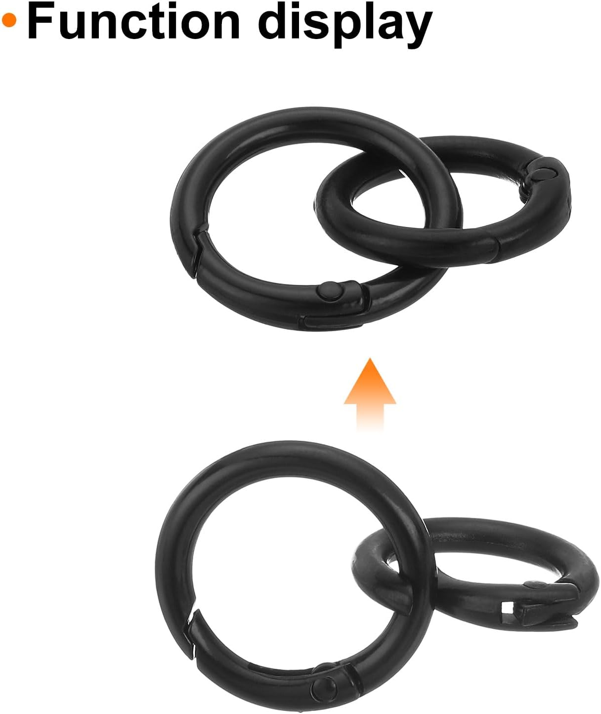 uxcell Spring O Rings, Trigger Round Snap Buckle, DIY Accessories Spring Keyring Buckle for Keychains Purse and Handbag - Image 4