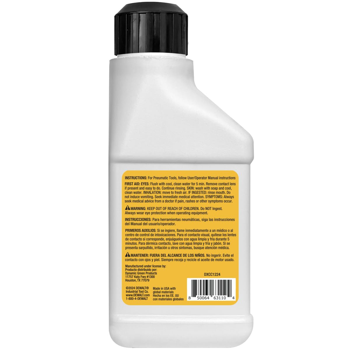 Dewalt Air Tool Biosynthetic Oil, 4 oz