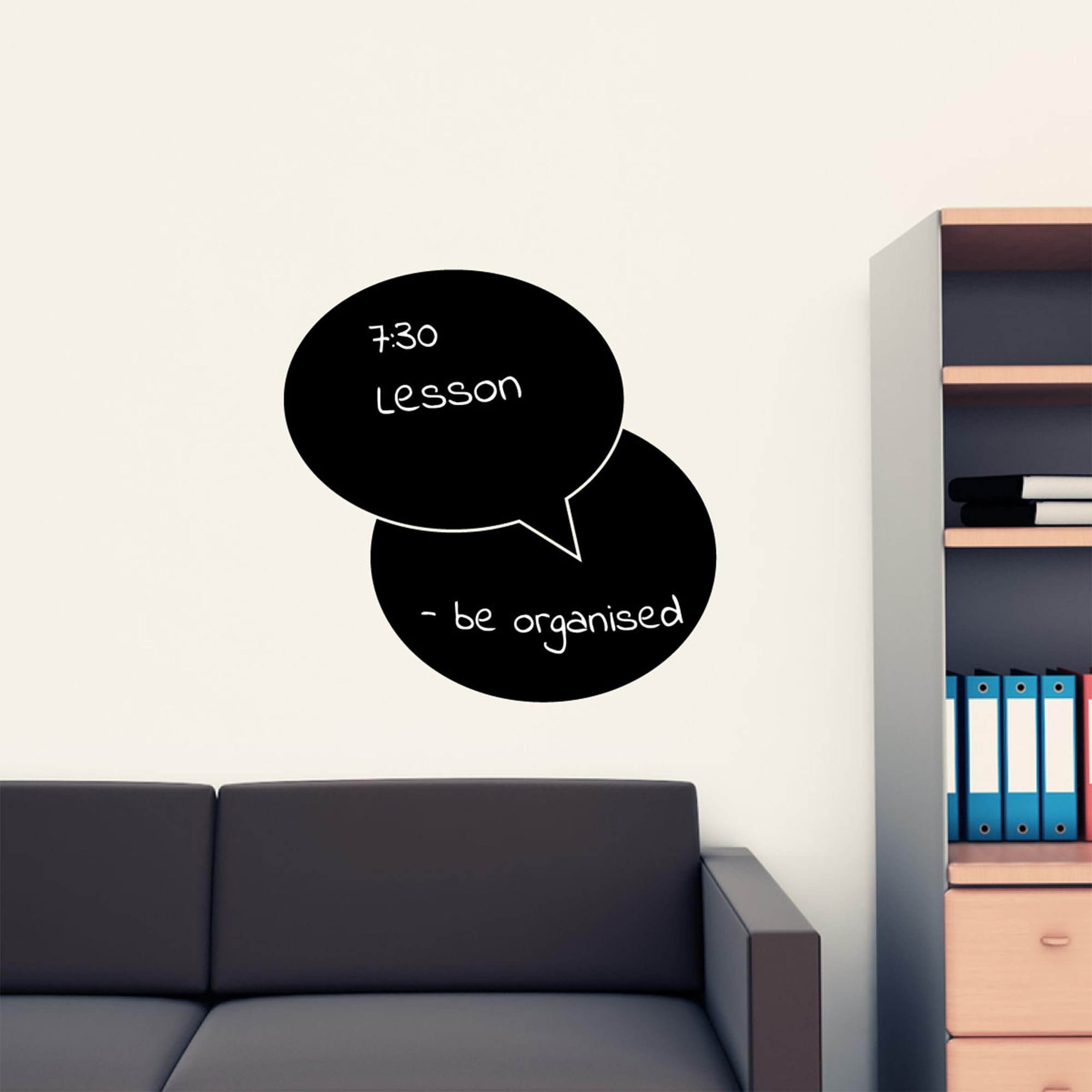 Ambiance Sticker Blackboard Slate – Removable Adhesive Wall Stickers – Bubbles Dialogue – H70 x L70 cm