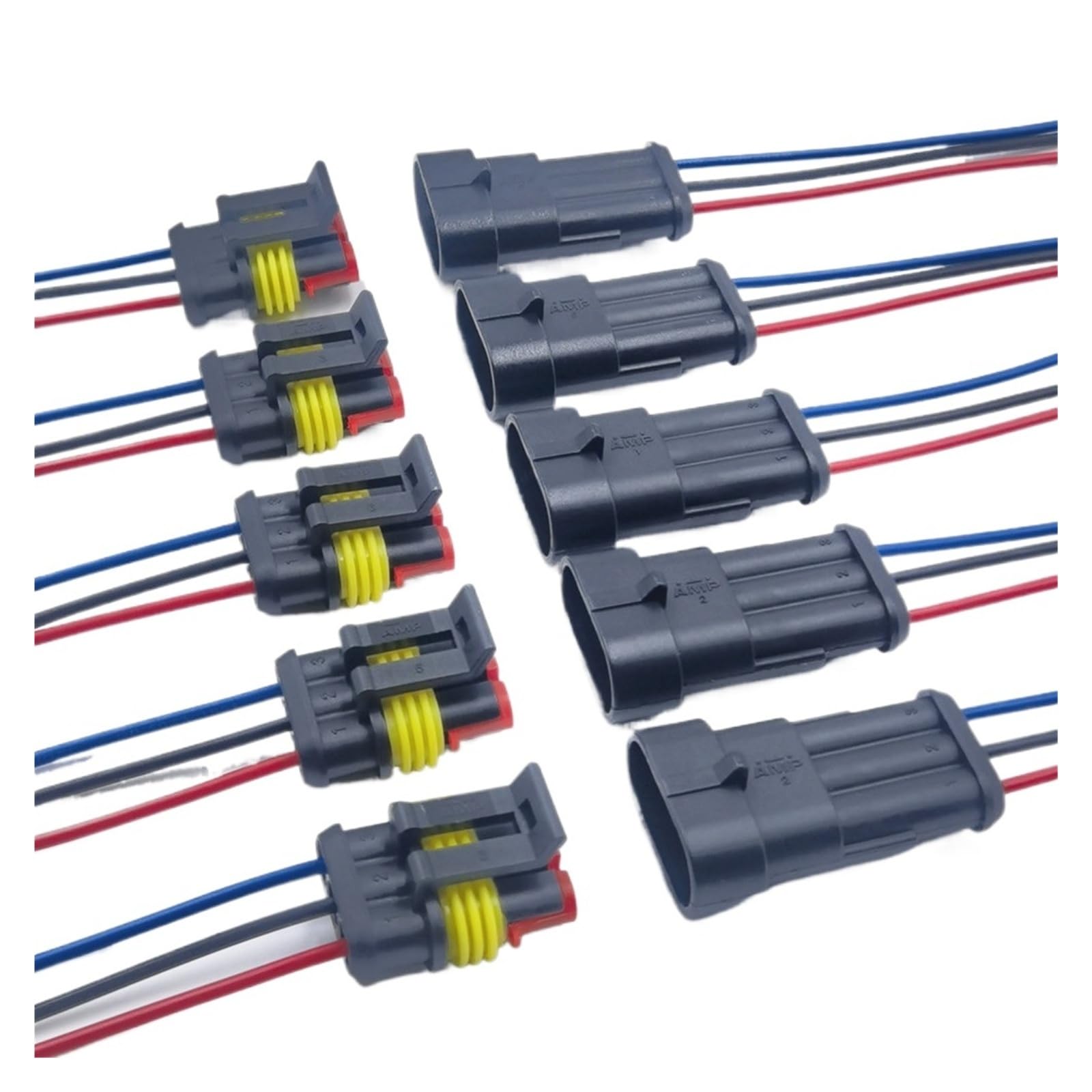 Conector impermeable de 3 pines para cables de coche y barco, pack de 10 piezas rápidas 8