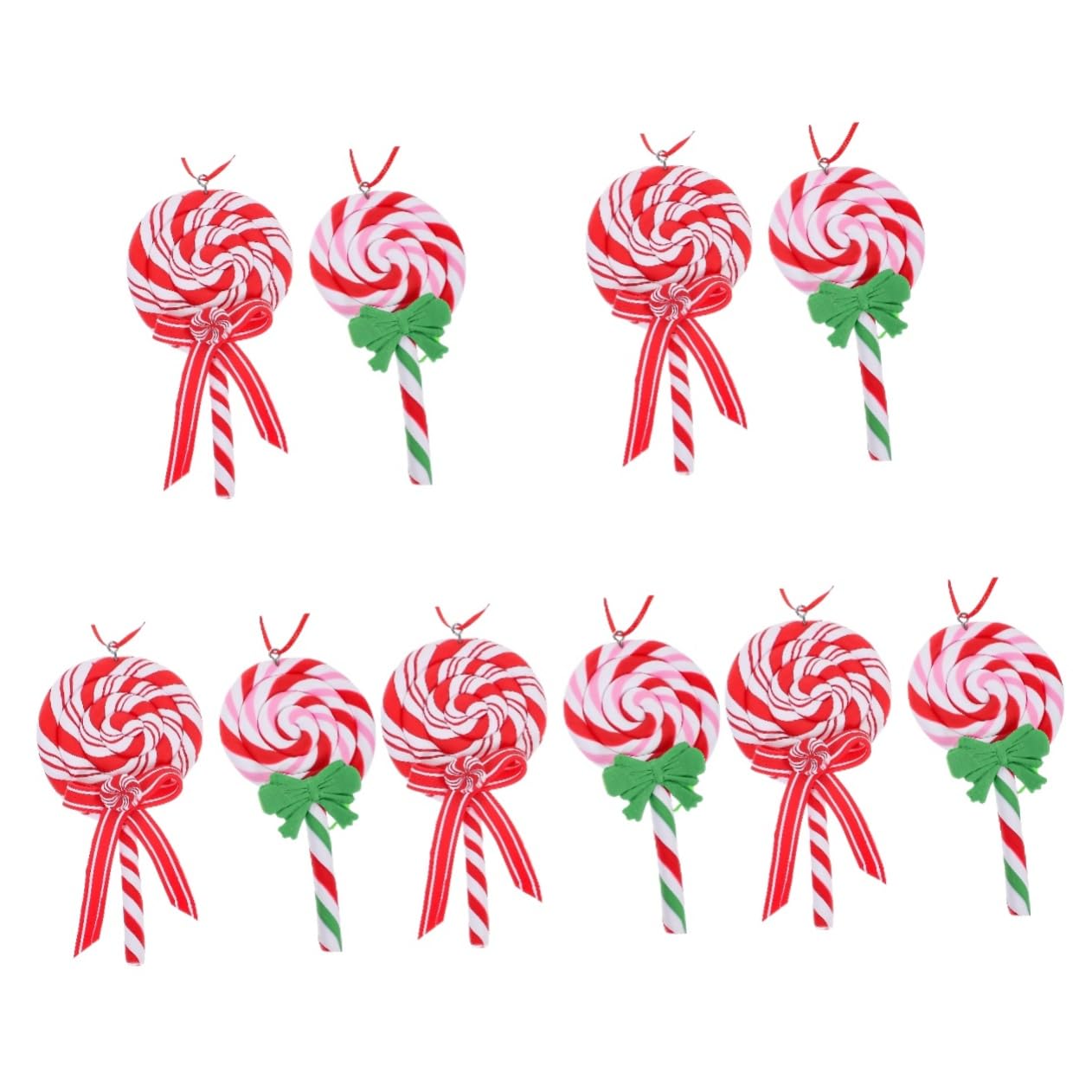 ABOOFAN 10piezas Adornos Navideños Colgantes para Decoración De Árboles Diseño De Lollipop para Fiestas y Celebraciones