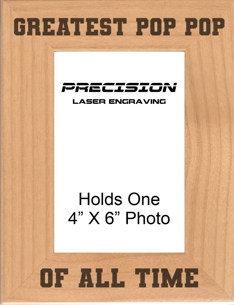 Gift for Grandpa Greatest Granddad of All Time Engraved Wood Picture Frame Fathers Day