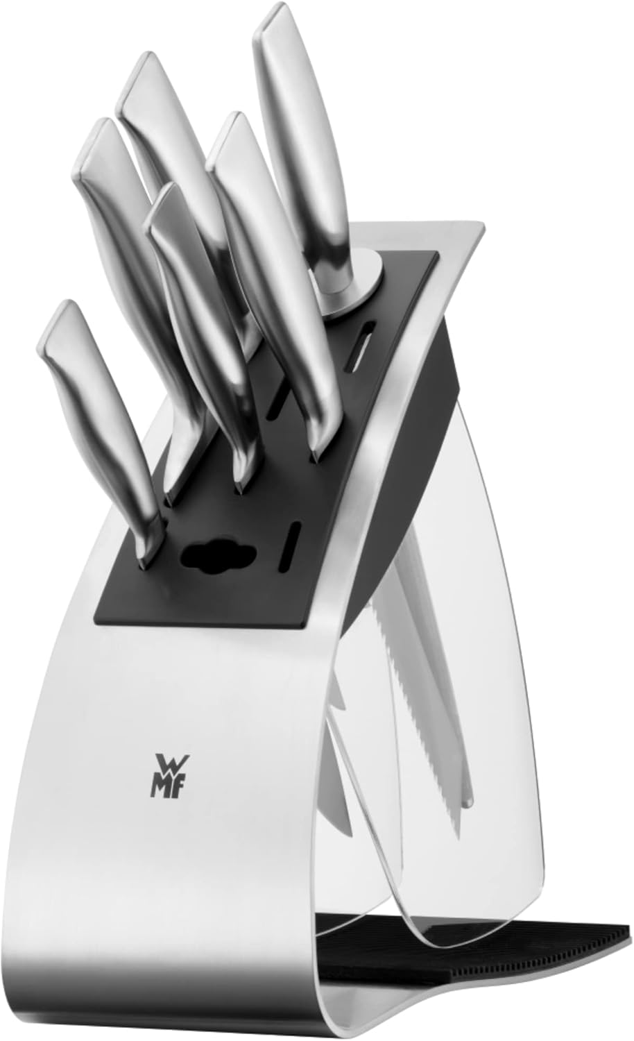 WMF Knife Block, Empty, Stainless Steel, White, 19.8 x 26.3 x 9.6 cm