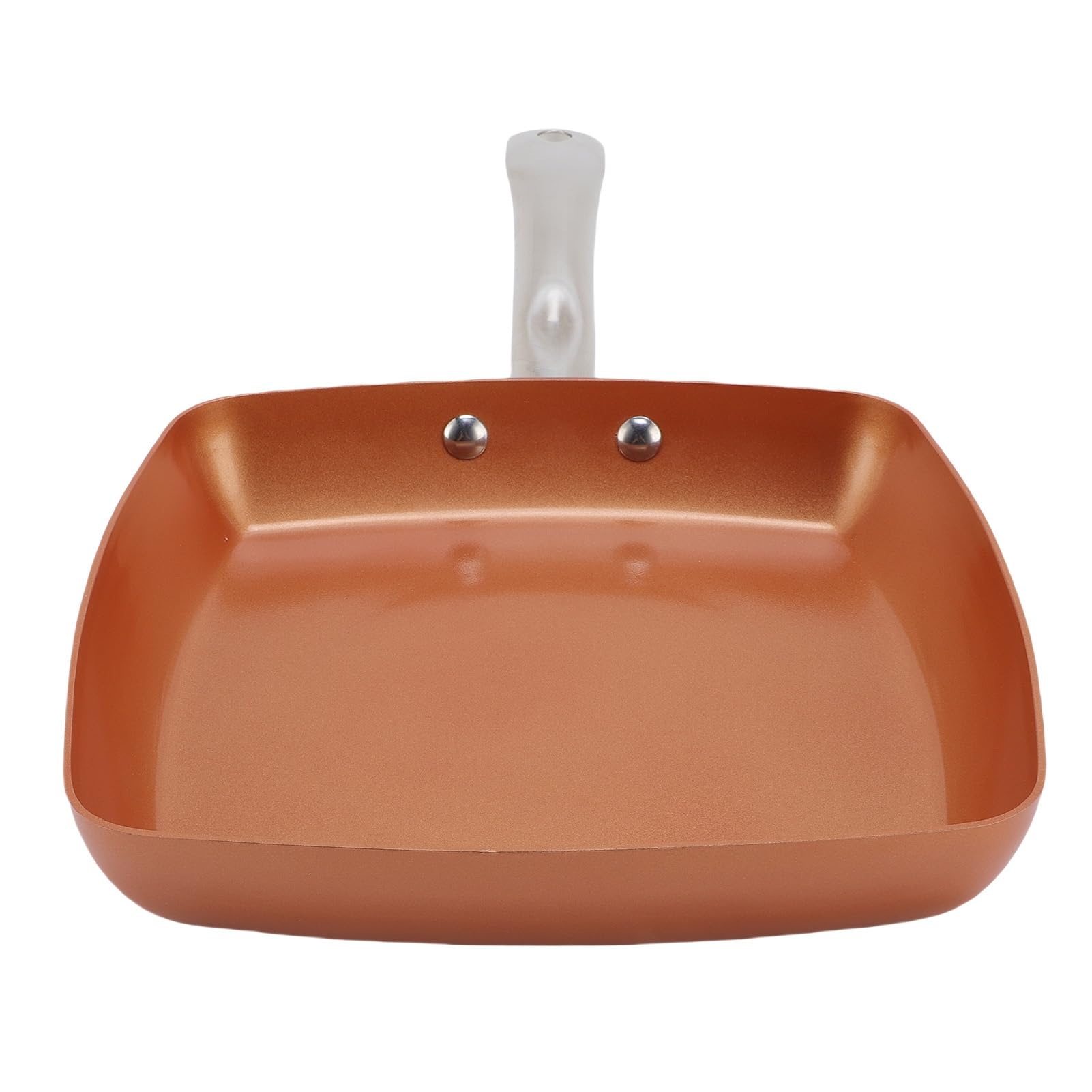 Annadue Poêle à Frire, Poêle Carrée Antiadhésive, Alliage de Cuivre et d'aluminium avec Acier Inoxydable, à Fond composé pour Cuisinière à Induction, Cuisinière à Flamme Nue