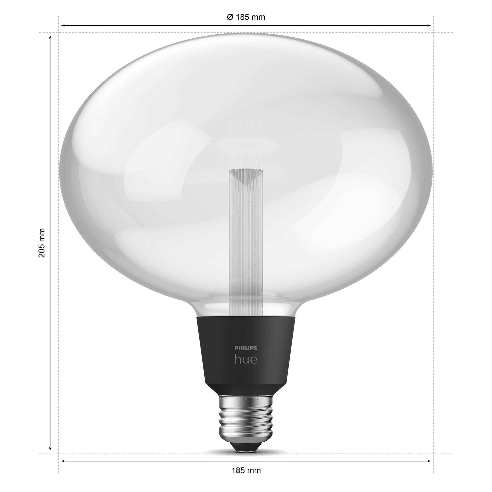 Philips Hue White & Color Ambiance Lightguide Ellipse 500lm, dimmbare LED Lampen für das Hue Lichtsystem mit 16 Mio. Farben, smarte Lichtsteuerung über Sprache und App