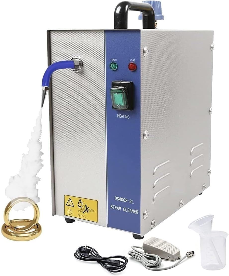 Stainless Steel Jewelry Steam Cleaner, 1300W/2200W Gem Washer, 135℃ Steam Temperature, Gold and Silver Jewelry Steam Cleaning Machine, Goldsmith Equipment For Home Industrial(3L)
