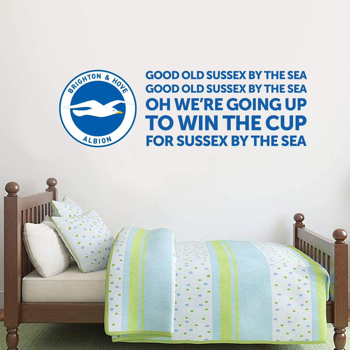 Official Brighton & Hove Albion Football Club Song Wall Sticker Mural (120cm x 40cm)
