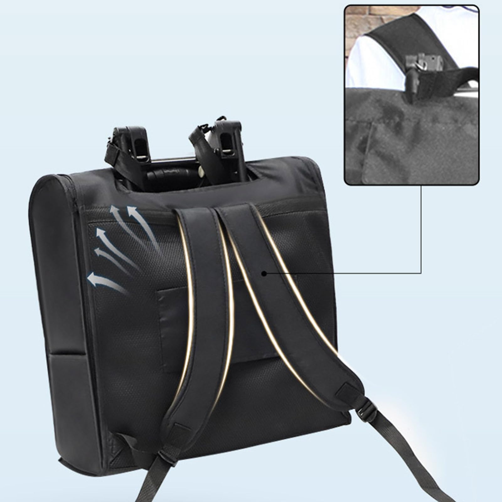 Oxford Fabric Pram Sac de rangement avec installation et retrait faciles pour les voyages Sac d'accessoires de poussette pour bébé Sac pour voyage