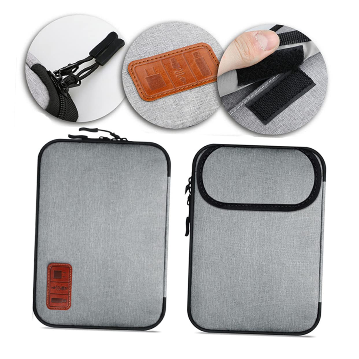 HOMSFOU 3pièces Organisateur De Câbles De Voyage Pochette Multifonctionnelle pour Accessoires Électroniques Rangement Compact Et Léger Design à Plusieurs Partitions Fermeture Éclair