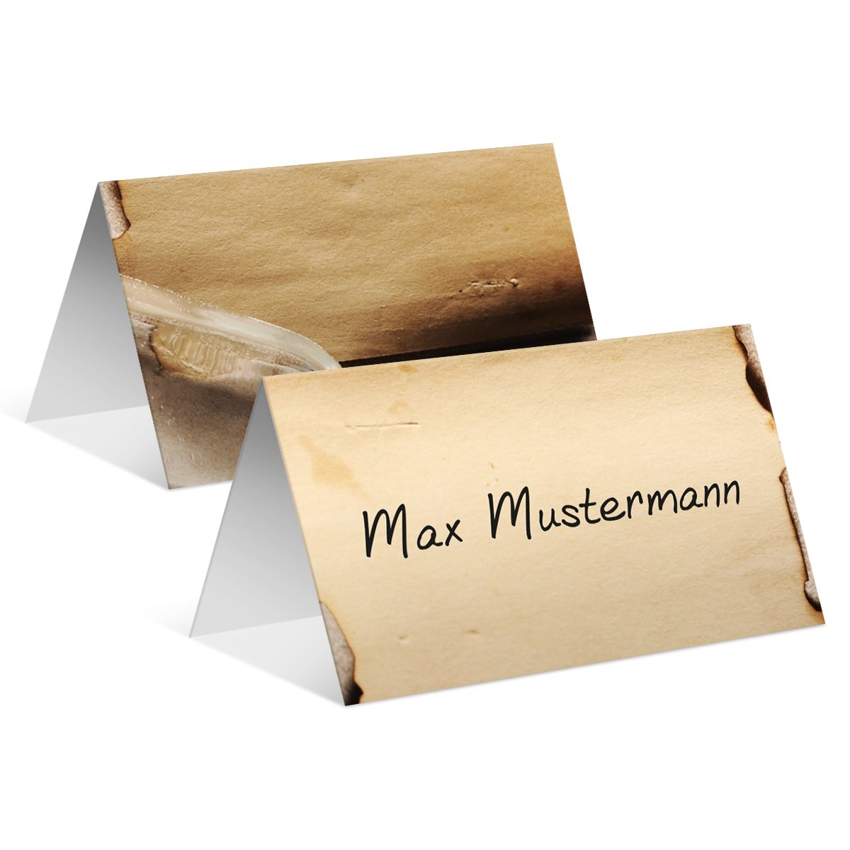 Tischkarten Hochzeit (60 Stück) - Flaschenpost Motiv - Platzkarten Namenskarten
