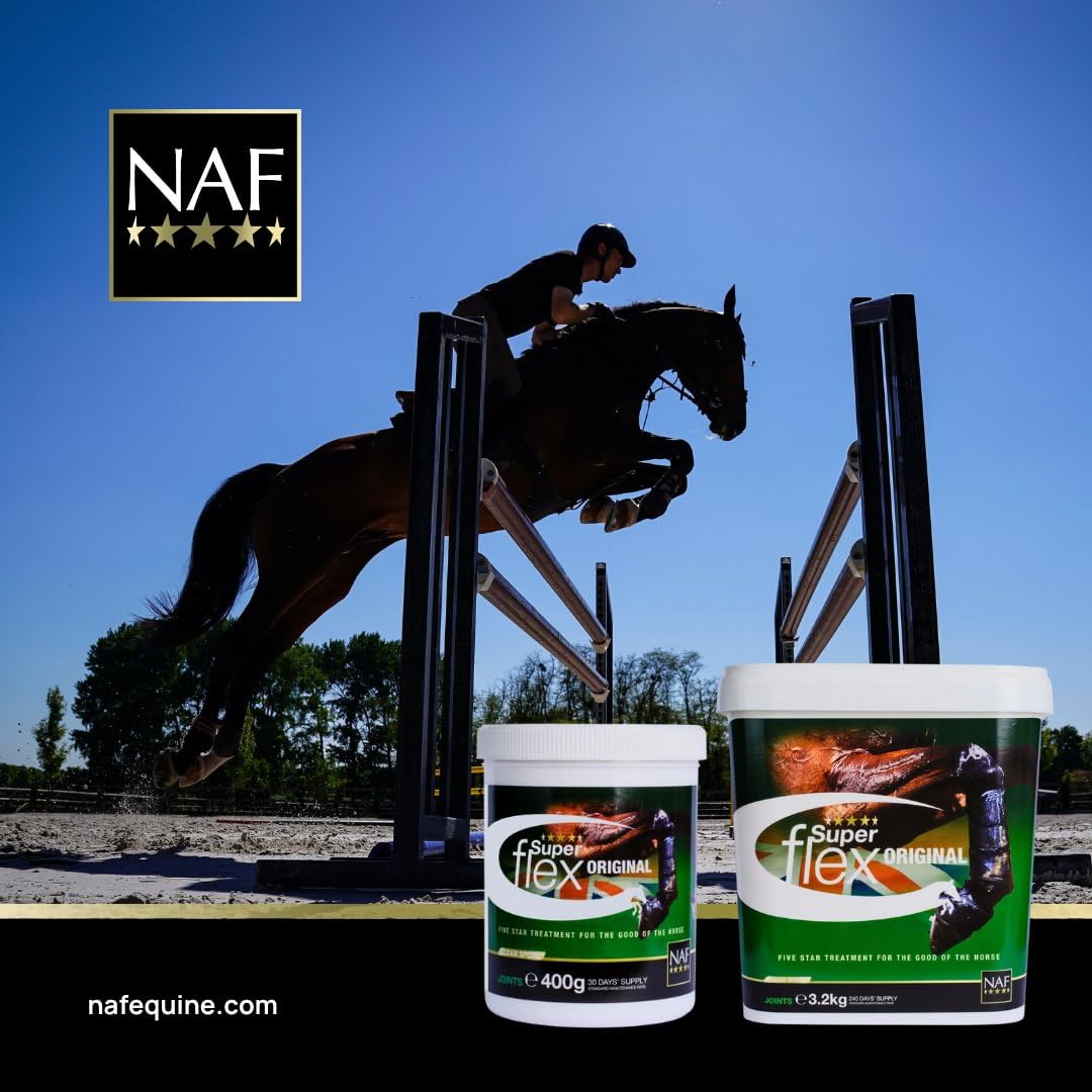 NAF Five Star Superflex 400 g – Gelenk‑Ergänzungsfuttermittel für Pferde – Mit Glucosamin, MSM, Chondroitin & Antioxidantien – Unterstützt Gelenkgesundheit, Beweglichkeit & Flexibilität