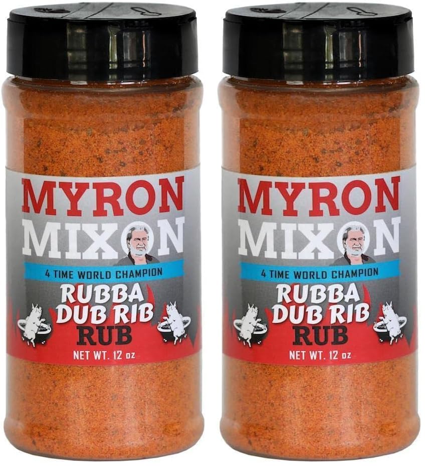 Myron Mixon BBQ Rub | Rubba Dub Rib | Champion Pitmaster Recipe | Gluten-Free BBQ Seasoning, MSG-Free, USA Made | 12 Oz (Pack of 2)