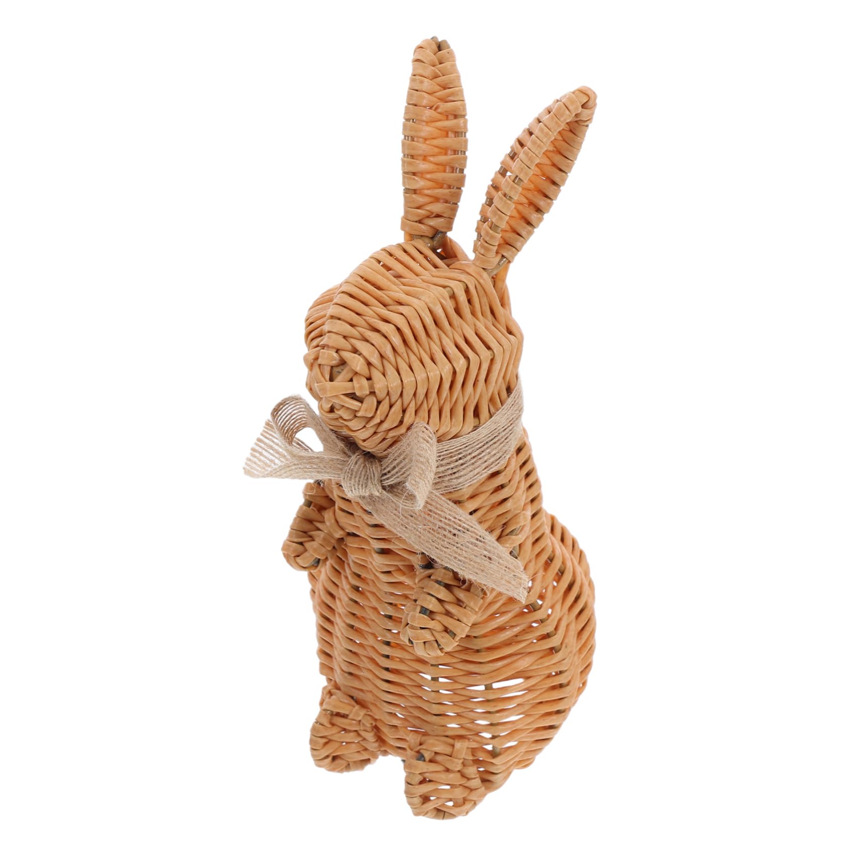 Alipis Coniglietto Pasquale Di Ceramica Intrecciato Statuine Per Ornamenti Da Tavolo e Decorazioni Da Giardino Accessori Festivi Primaverili