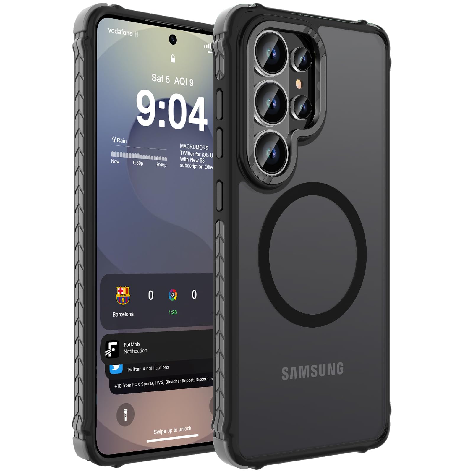 Photo 1 of DEERLAMN Strong Magnetic Case for Samsung Galaxy S26 Ultra, Matte Black