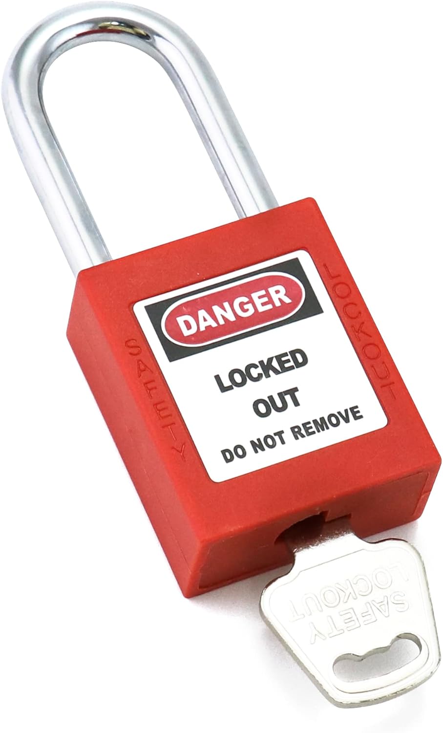 QWORK Red Lockout Tagout Safety Padlock, 10 Padlocks with 20 Keys, Keyed Alike