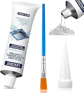 Conformal Coating for Electronics, Silicone Adhesive Sealant Transparent Insulating Sealant, Strong Fluidity Waterproof for Circuit Boards Appliance Control Boards LED Lamps,100ml