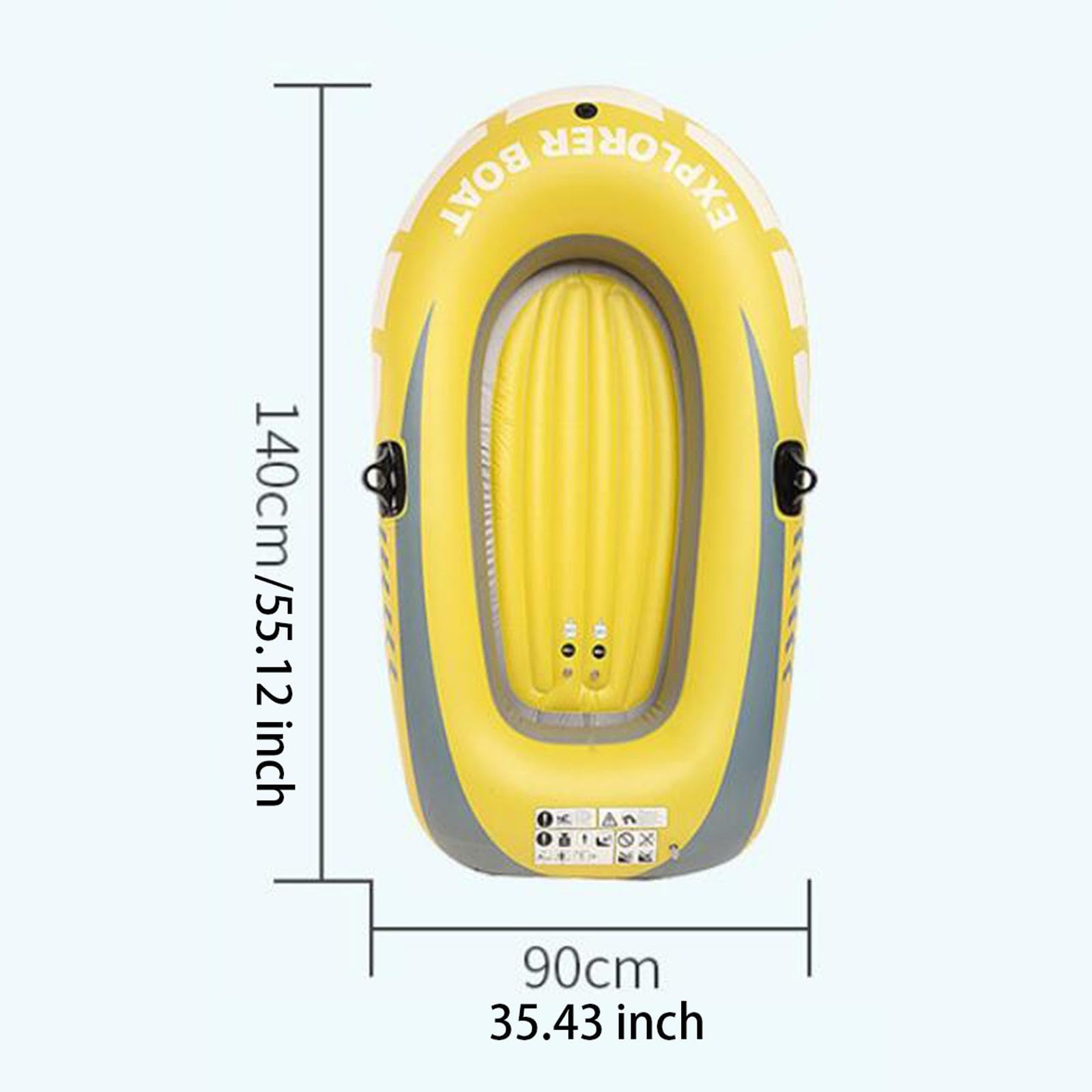 Kayak Hinchable, Bote, Balsa de Pesca Hinchable, Canoa Flotante, PVC Reforzado, Montaje Rápido, Apto para Deportes, Relajación Y Pesca.