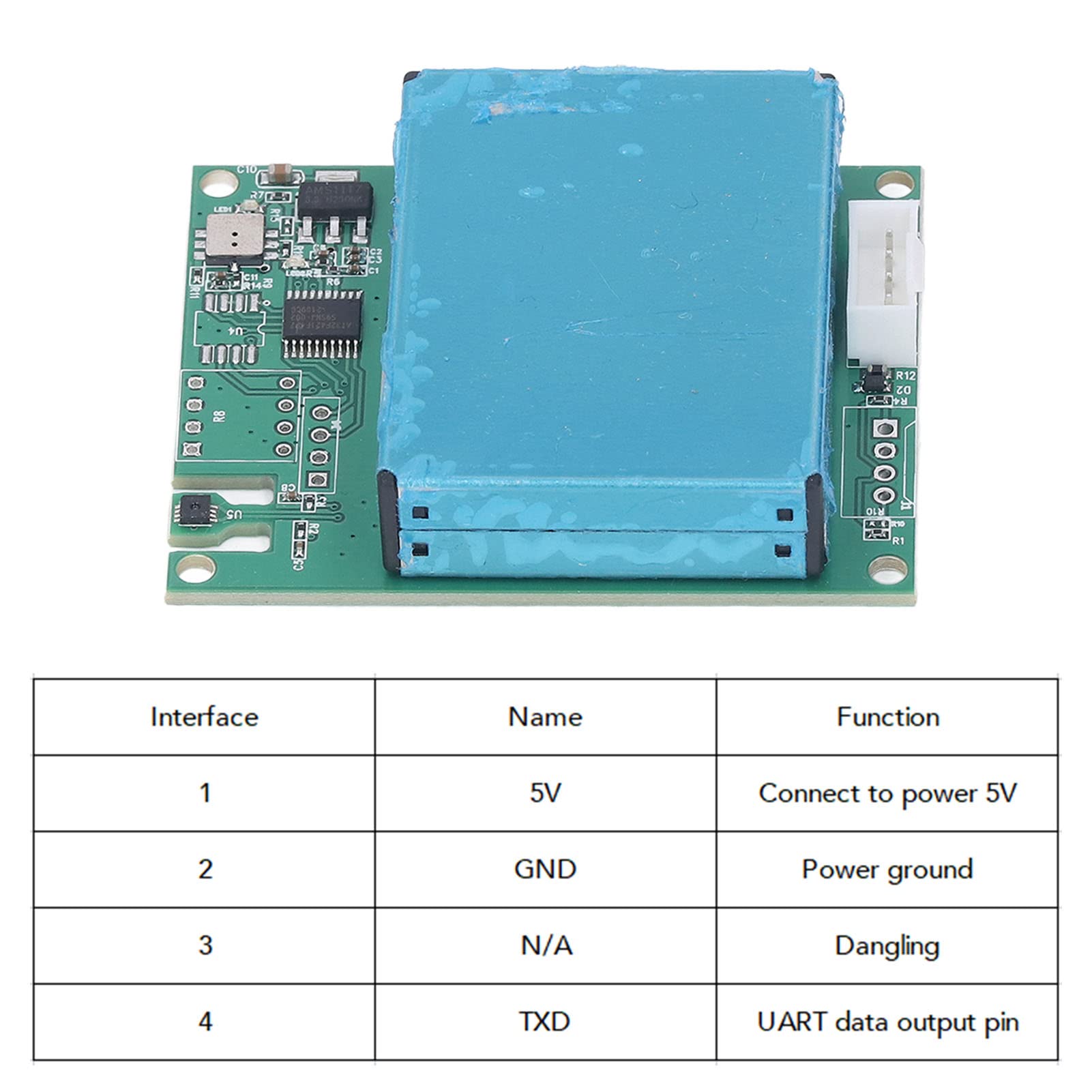 Module de capteur de CO2 PolyGen PM2.5, détecteur multifonctionnel de qualité de l'air pour TVOC, CH2O, PM10, température et humidité avec interface de communication UART TTL