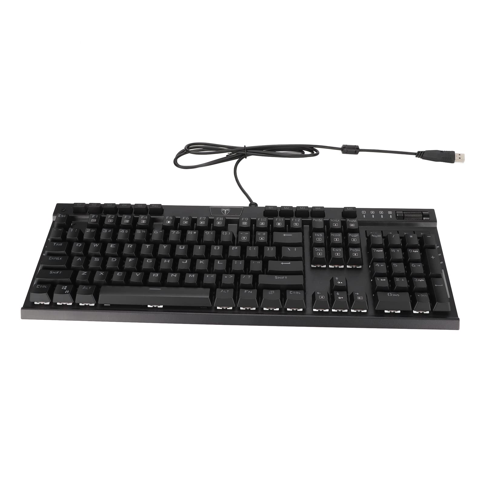Klawiatura Mechaniczna Przewodowa Klawiatura do Gier z Podświetleniem RGB dla Graczy Komputerowych z Ergonomicznym Podparciem Nadgarstka