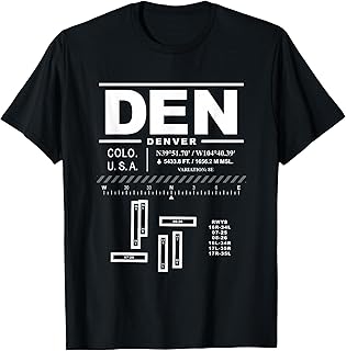 Denver International Airport Colorado DEN T-Shirt