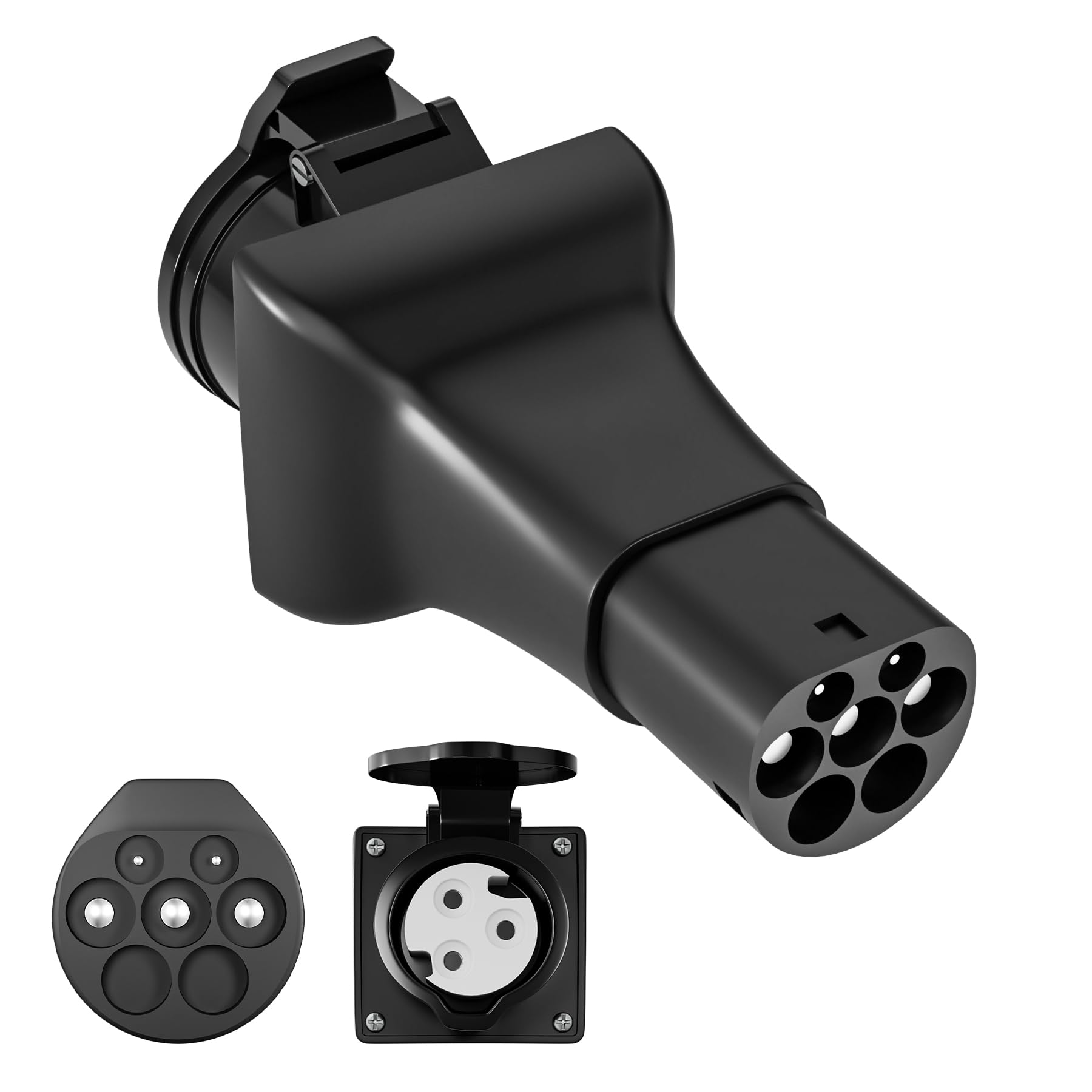 Type 2 to CEE EV Charger Adapter - 32A 220V - Type 2 GBT EV Charging Station Adapter, Portable Type 2 EV CEE Adapter Easy Carry & Use