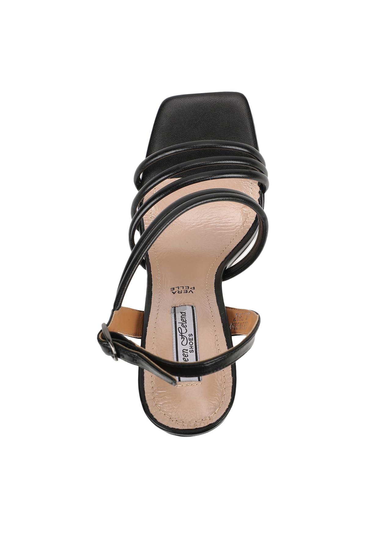 QUEEN HELENA Sandali con Tacco a Spillo a Pianta Larga con Fascia Incrociata Donna ZM9627