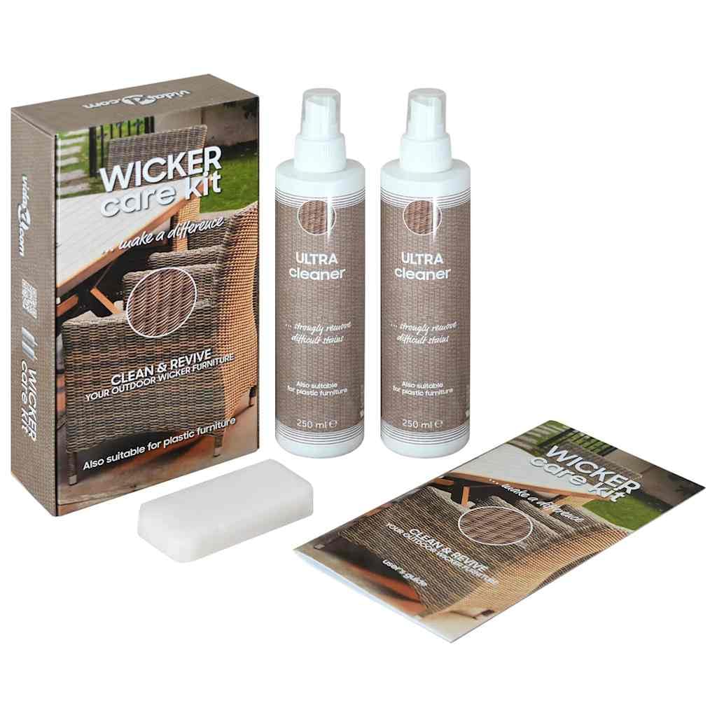 vidaXL Kit de Cuidado para Muebles de Jardín de Ratán y Textilene Plástico Limpiador Protector Armarios Patio Terraza Muebles Mobiliario