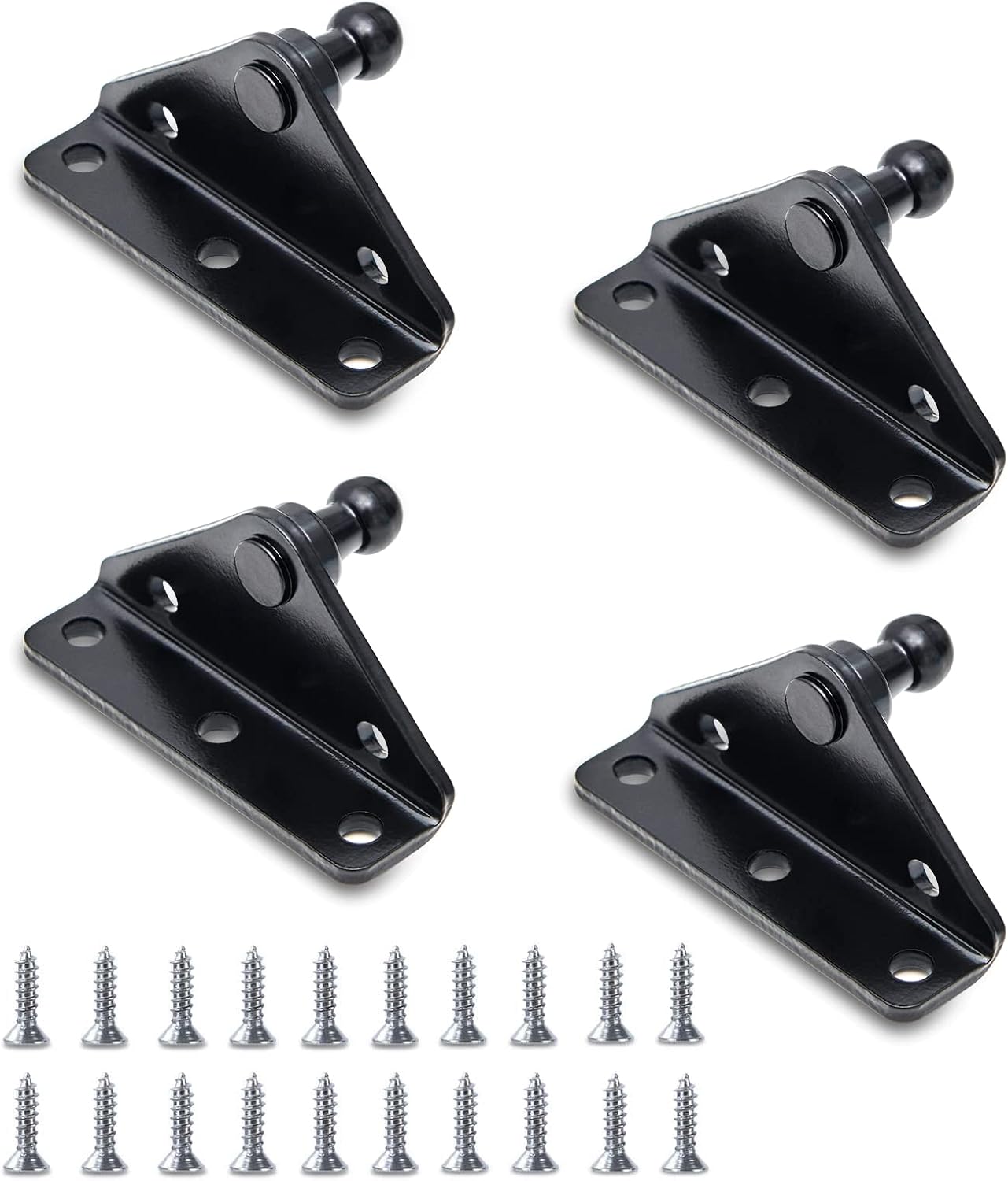 10MM Ball Stud Mounting Brackets, 4 Angled LType Mounts with 20 Screws, for Lifto