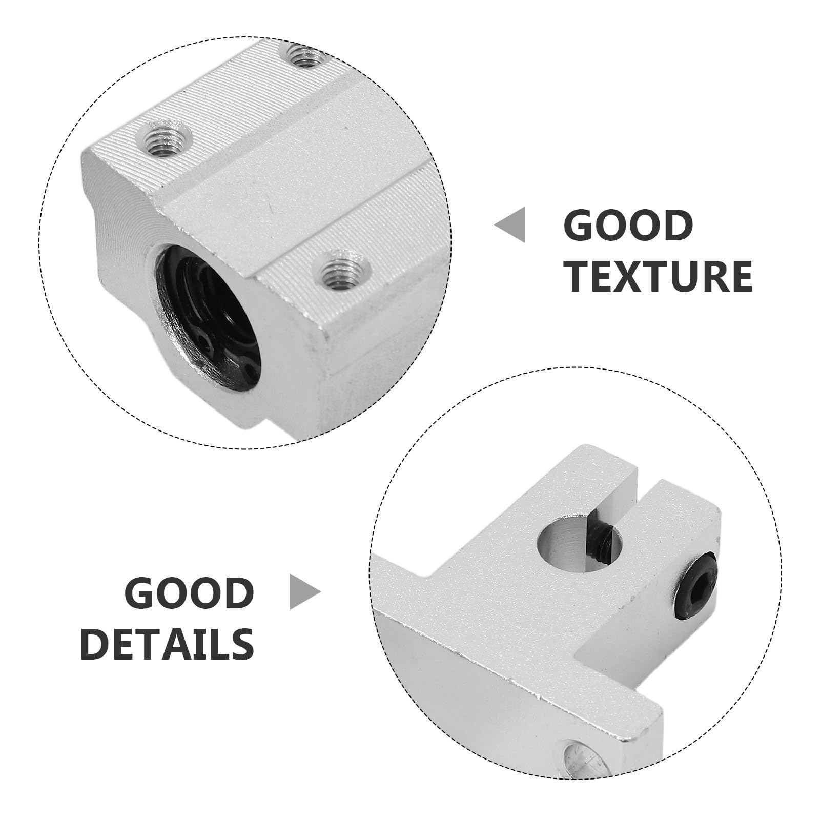 Soporte para Eje de Guía Lineal de 8mm para Impresora 3d Bloque de Rodamientos Lineales Sc8uu de Acero Inoxidable y Aleación de Aluminio para Montaje y Mantenimiento