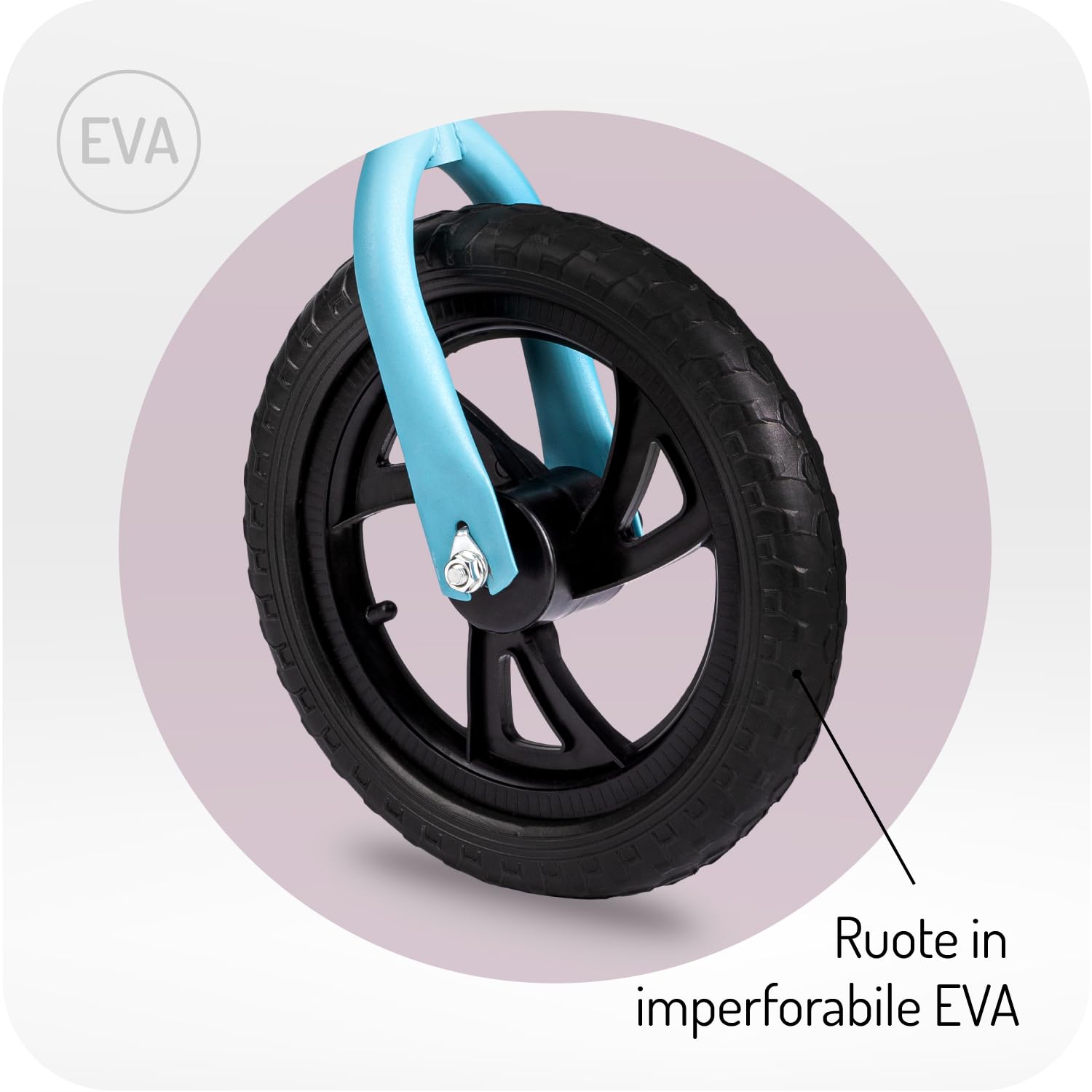 MoMi BREKI Bicicletta senza pedali per bambine e per bambini e bambini a partire da 3 anni (peso corporeo massimo 25 kg), telaio in metallo stabile e leggero con un peso di 3 kg