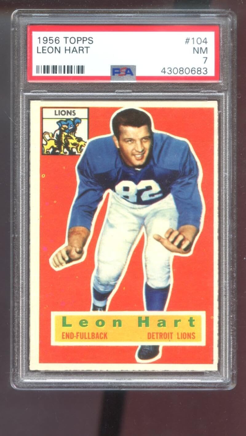 1956 Topps #104 Leon Hart PSA 7 Graded Football Card Detroit Lions