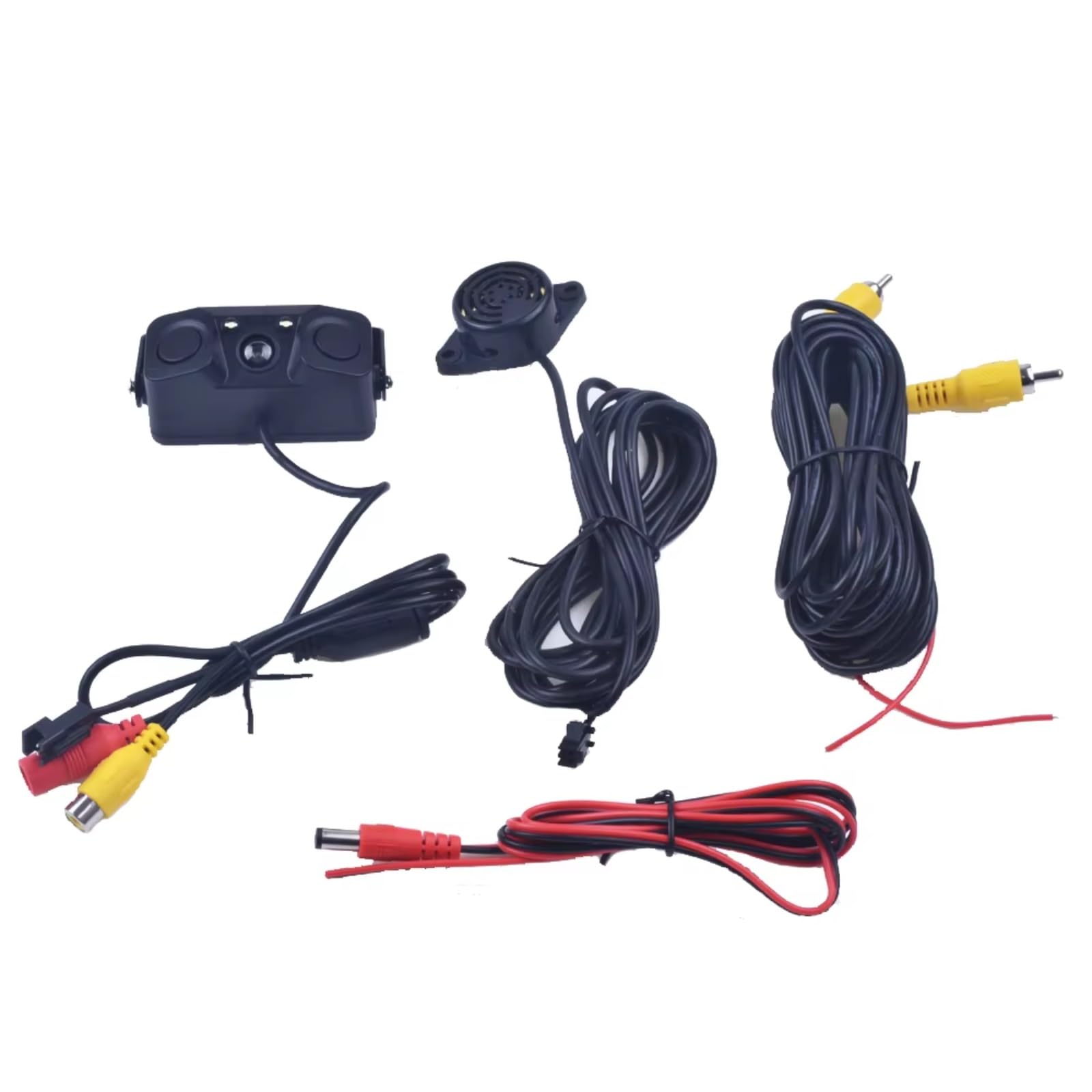 Retrocamera Auto Telecamera di parcheggio con sensore, telecamera posteriore + 2 sensori, indicatore, allarme Bi Bi, 3 in 1 Auto Retrovisione Telecamera