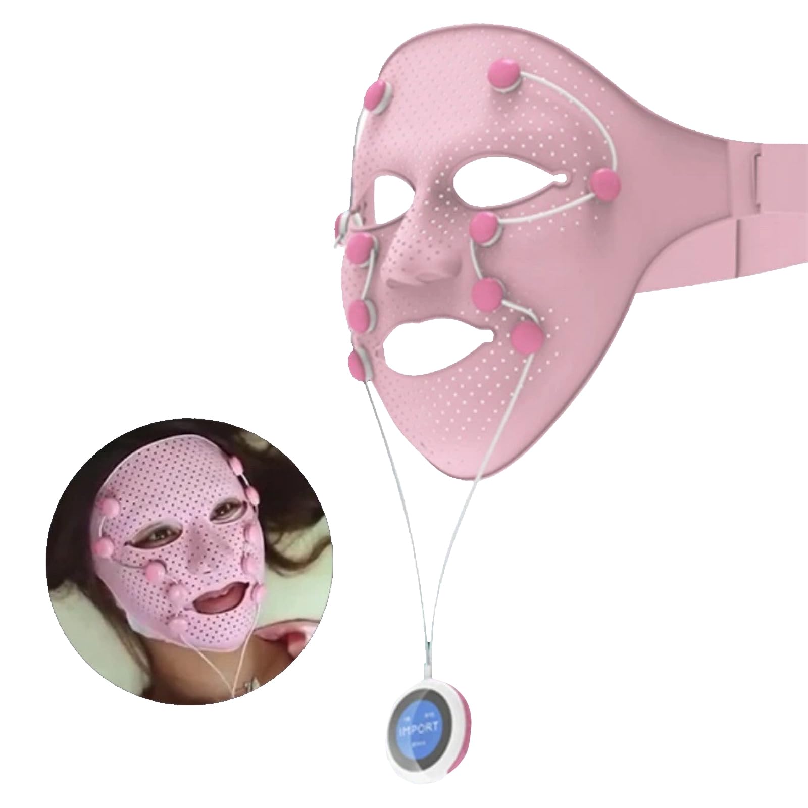 Dispositivo de belleza facial, masajeador de microvibración de alta frecuencia EMS Bio Wave con infusión magnética, apagado automático de 15 minutos, silicona agradable for la piel for contorno facial