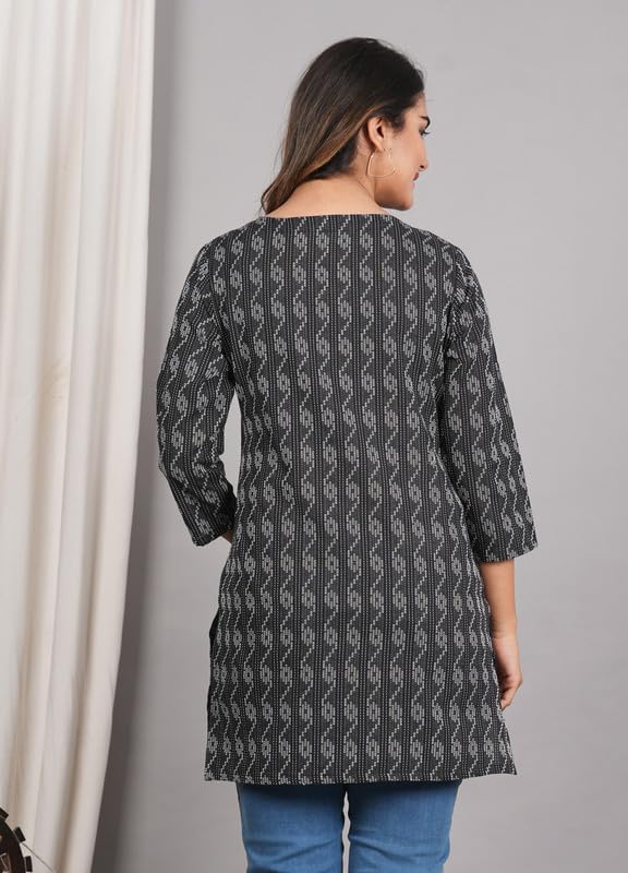 Image of Women Cotton Printed Kurti for Women | Stylish, Casual, Regular, Soft & Cozy, Comfortable Short Kurti
