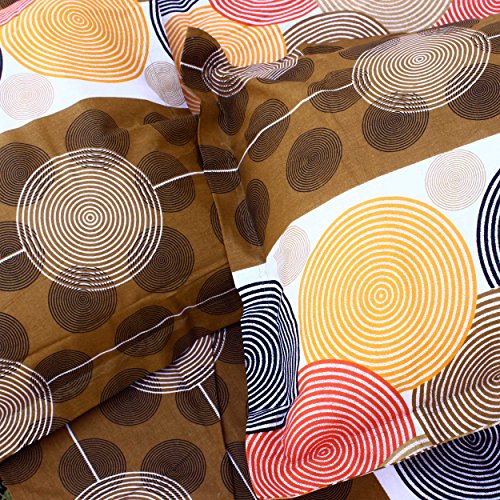 Image of Story@Home 120 TC 1 Bedsheet for Double Bed Cotton with 2 Pillow Covers, Abstract Pattern, Multicolor