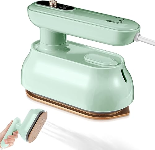 Vaporizador de viaje, vaporizador portátil para ropa, plancha de vapor de mano con cabezal giratorio de 180, mini plancha plegable para el hogar y