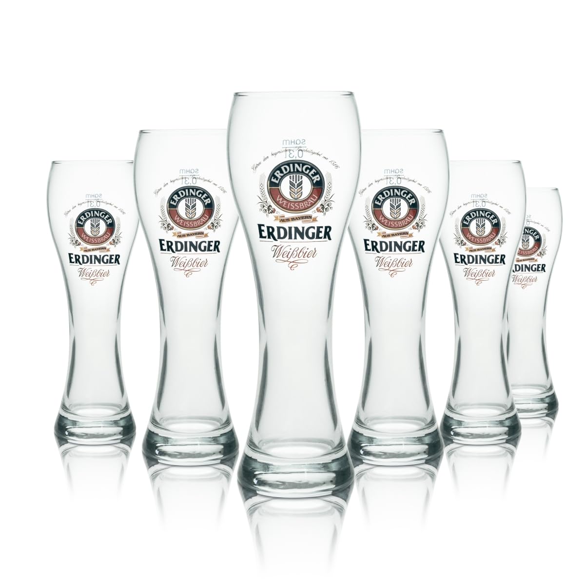 Rastal Erdinger - Juego de 6 vasos de cerveza (0,3 L)