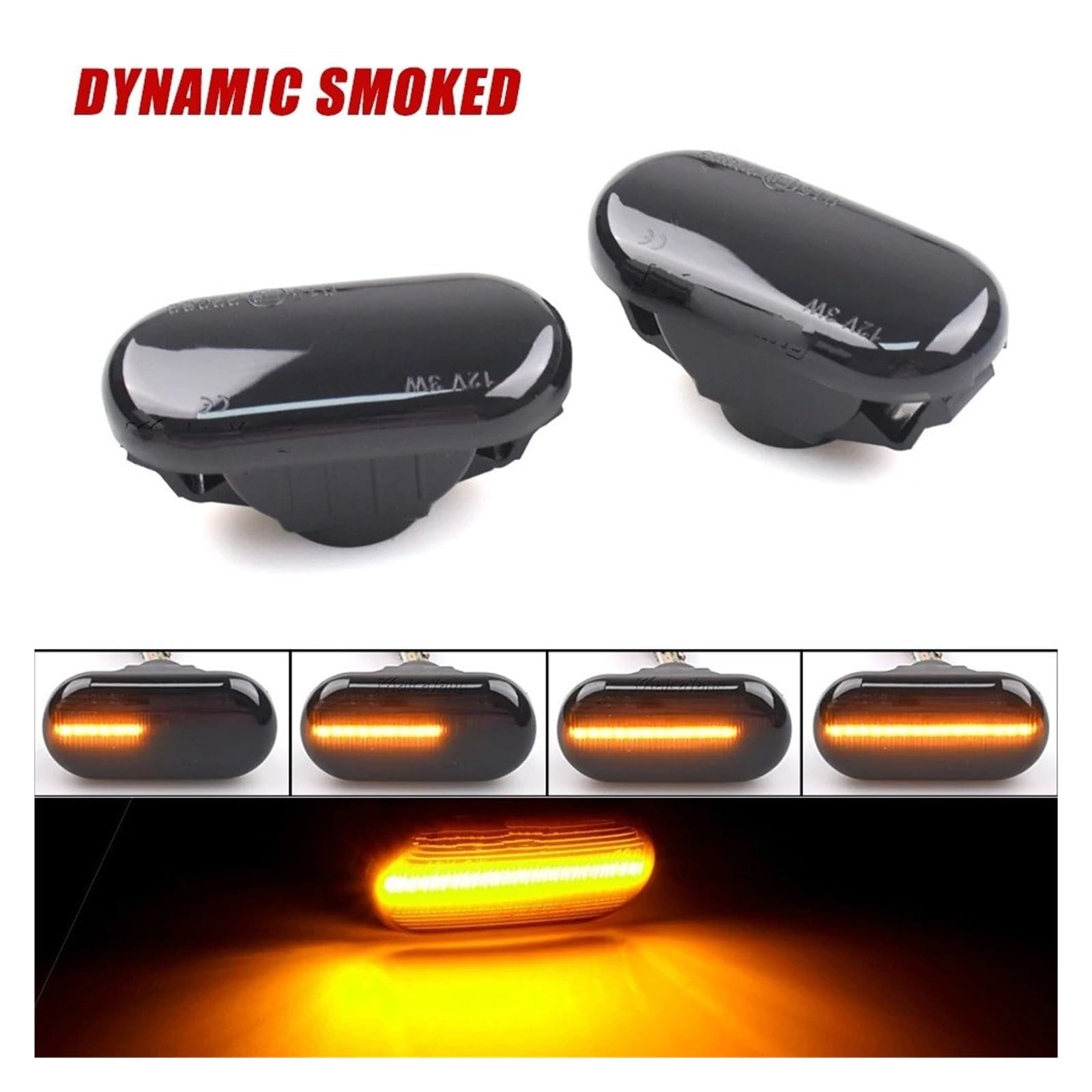 Indicatore Direzione Specchietto Retrovisore Luce Di Direzione Dinamica A LED Luce Di Posizione Laterale Per 350Z Z33 Per Navara D40 Per Cube Per Pathfinder R51 Per Qashqai J10(Dynamic Smoked)