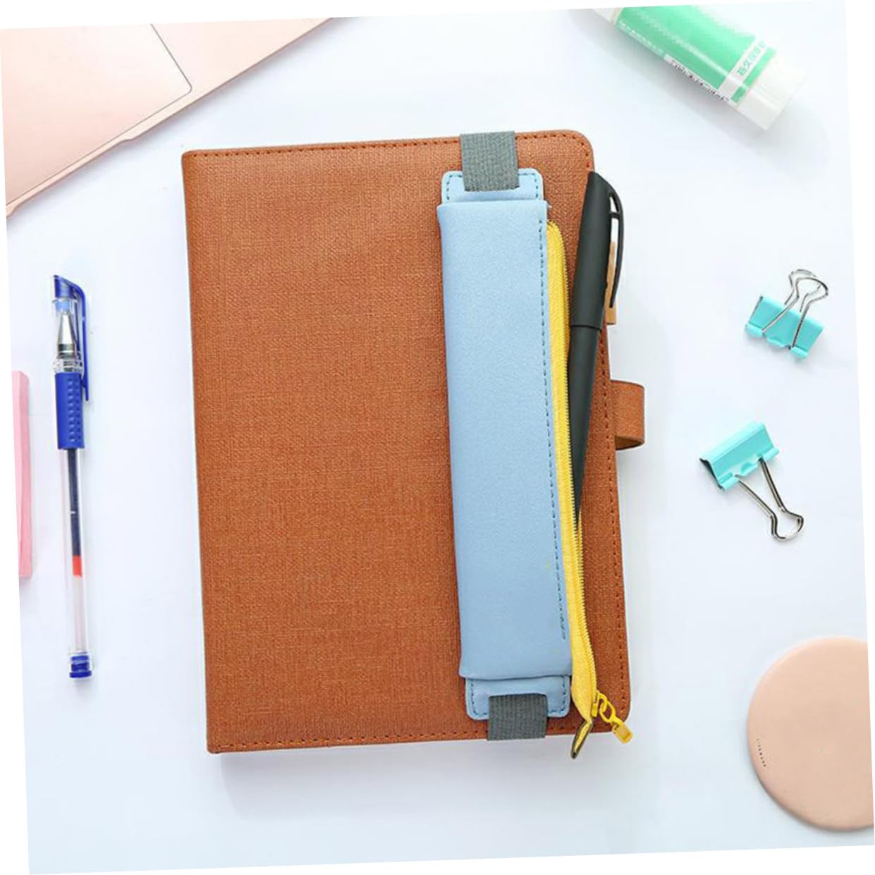 SHINEOFI 4pezzi Vintage Astuccio Portapenne Per Scuola Blu Portapenne Protettivo Per Occasione