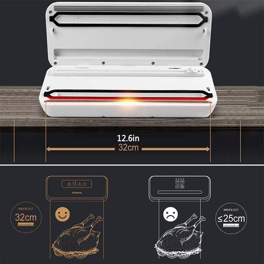 Sellador de Bolsas Selladora al Vacio Sellador al Vacío Envasadoras al vacío Hogar y cocina Máquina automática de sellado al vacío Máquina Conservación de alimentos secos y húmedos Sistemas de
