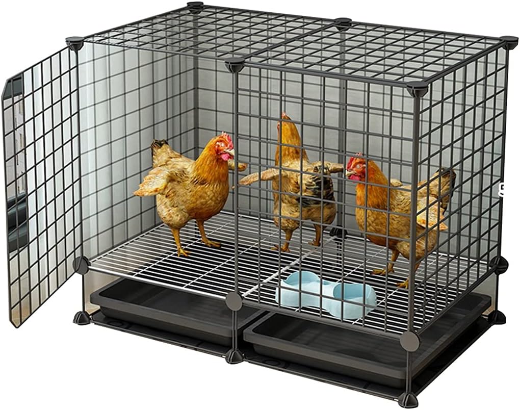 飼育用品 U OXIZER 大型鶏小屋ケージ, 3～4羽収容可能, 屋外/裏庭設置用