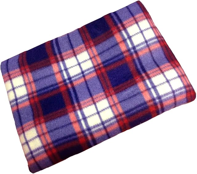 Cotton Arts SOFT FLEECE BLANKETS LARGE EXTRA WARM TARTAN SOFA BED CHECK THROW 150cm X 200cm (Checker Grey Blue)